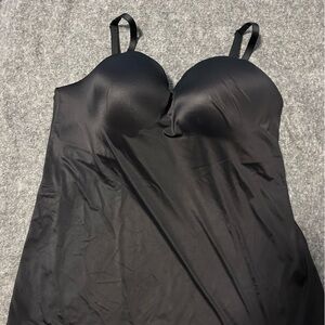 Soma Black Satin Chemise